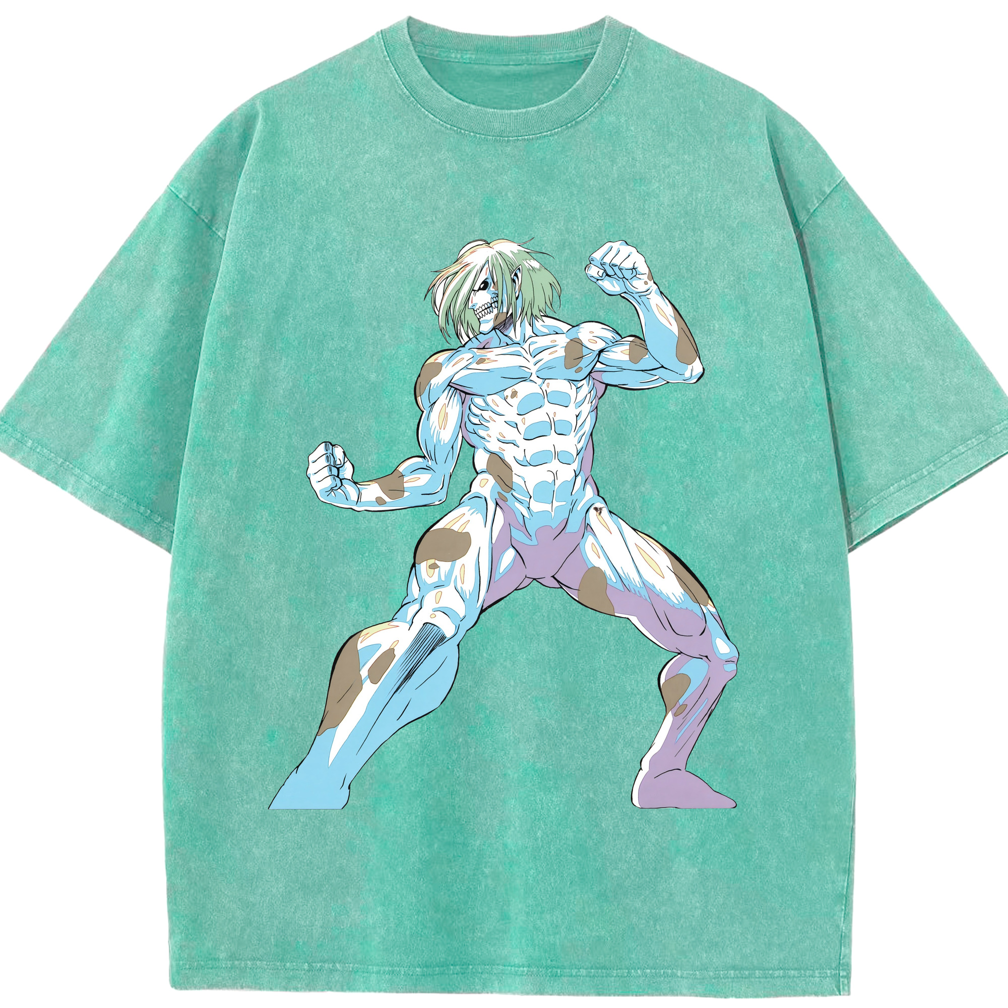 （画像用） 進撃の巨人 Attack on Titan 綿100% ヴィンテージ風 半袖Tシャツ（フロントプリント）